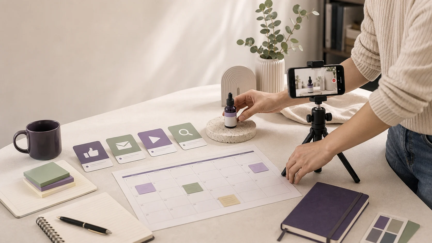 Product content shoot setup for digital marketing basics