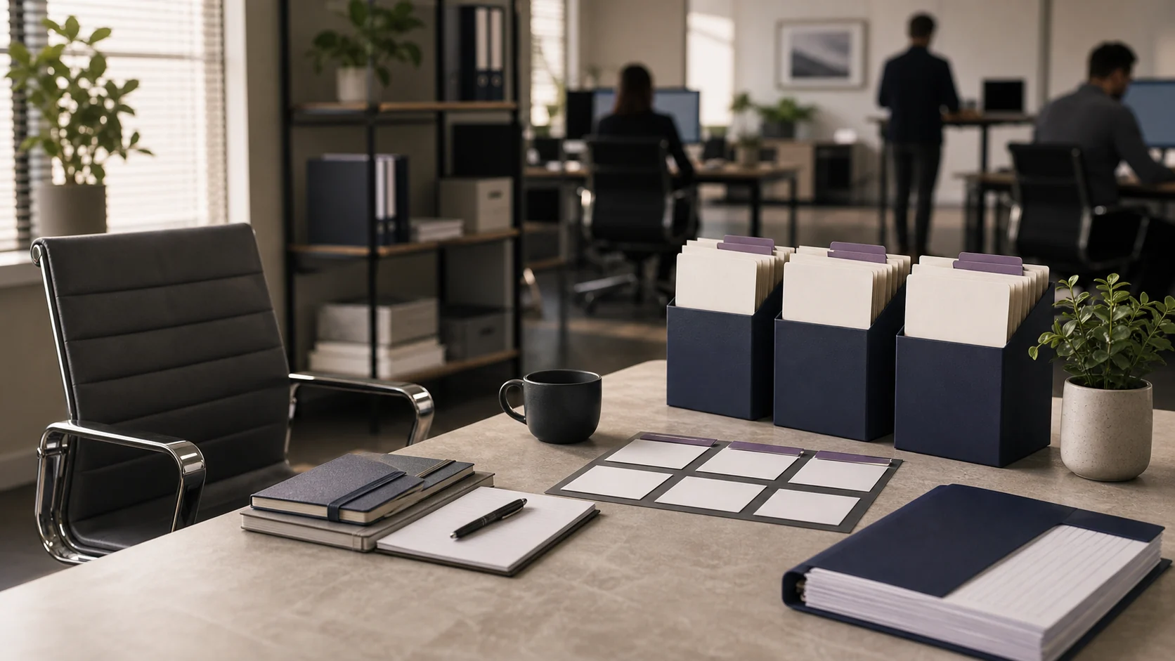 Operations workspace with process cards showing work moving beyond the founder